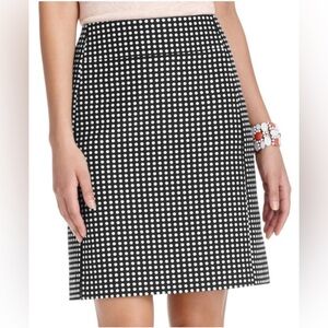 LOFT Black and White Checkered Pencil Skirt